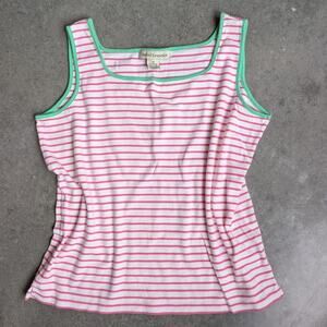 DAVID BROOKS Tank Top Size XL 100% Cotton Y2K 90s Vibes Summer Vacation Cruise